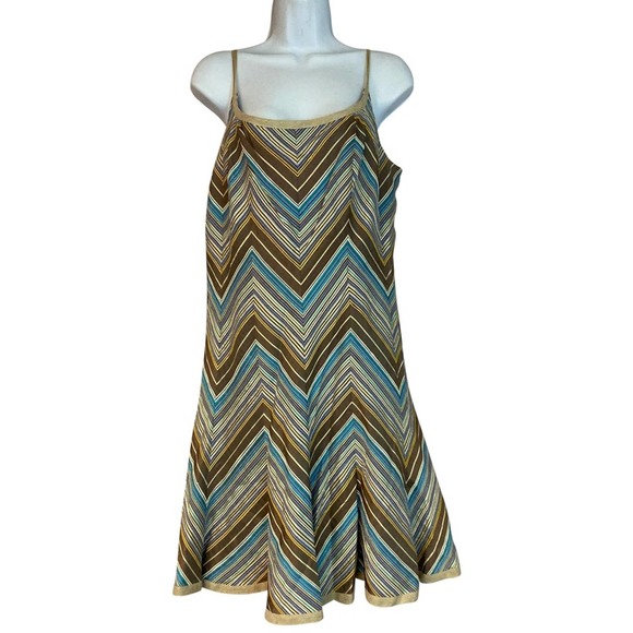 AKRIS PUNTO STRIPED MULTI-COLOR SILK DRESS 10 - Picture 1 of 6
